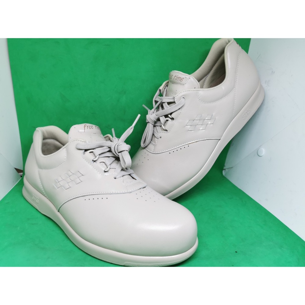SAS Shoes Women's Size 12 W Wide Beige Leather Free Time Tripad Comfort Walking